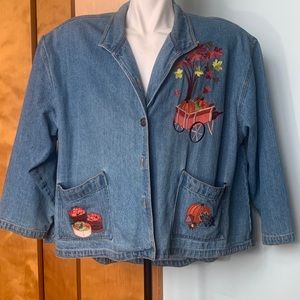 Denim embroidered Jean Jacket